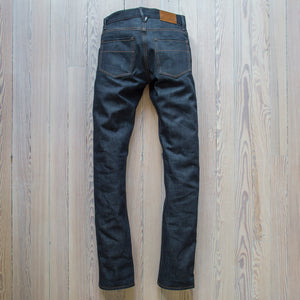 angle: 211 | Raleigh Denim Workshop Jones thin fit selvage raw jeans, front view